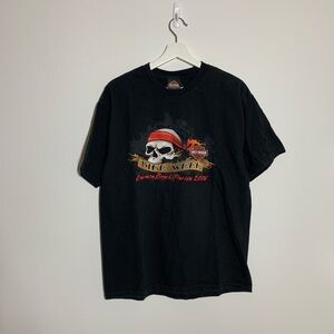 Y2K Harley Davidson skull tee